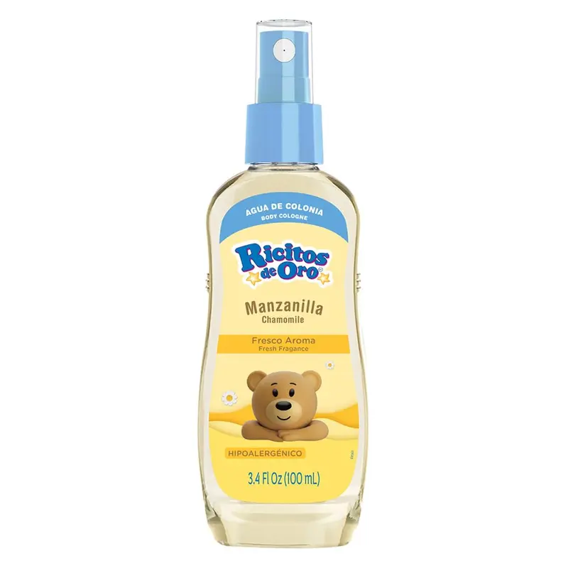 Grisi RICITOS DE ORO Colonia Hypoallergenic 100ml Gentle Fresh Fragrance for Babies Soft Non-Irritating Formula Care Spray Bottles
