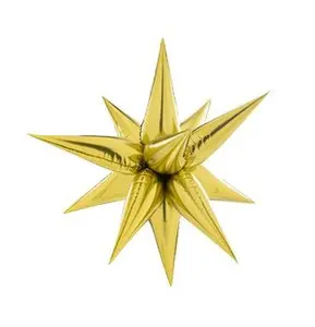26" Starburst Foil Balloons Small Gold #64156