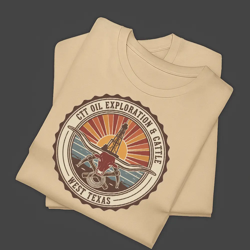 CTT Oil Exploration And Cattle Unisex T-Shirt, CTT Oil Landman, West Texas Exploration And Cattle Shirt