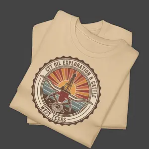 CTT Oil Exploration And Cattle Unisex T-Shirt, CTT Oil Landman, West Texas Exploration And Cattle Shirt
