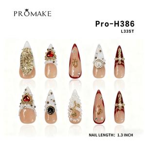 Promake Restock【NV】  Luxury Handmade Press on Nails-  Unique Design-High Quality Nails -  With 4 Sets Nails Tools-Long Length-  S-L Size