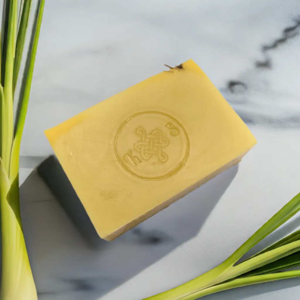 Lemongrass Bar Soap Body Care Blend - 4.5oz Cold-Process Vegan-Friendly Soap with Lemongrass Essential Oil for Skin Repair & Cleansing Comfort Cleanser