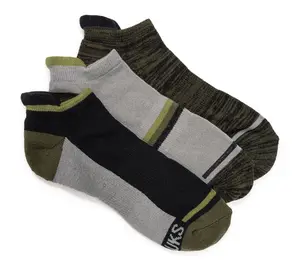 MUK LUKS 3 Pair Pack Cotton Low Cut Ankle Compression Socks