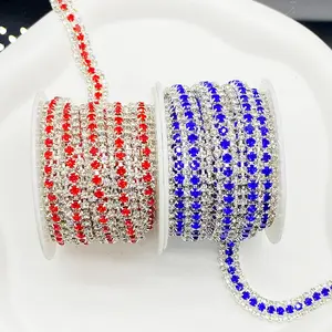 Long Rhinestone Hand Sewn DIY Clothing Shoes Hat Bag Decoration, Water Drill Embellishment, Fashion Accessory for Clothes Jewelry