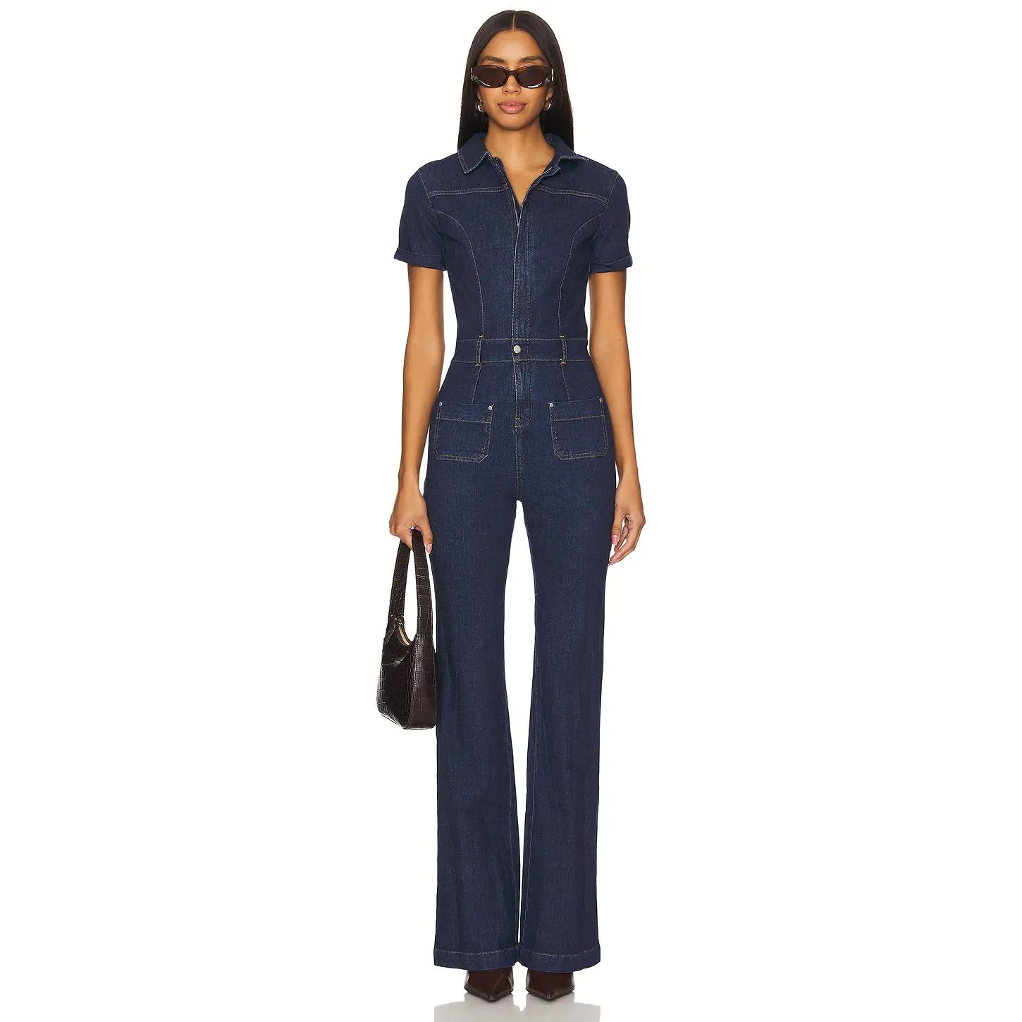 Amanda Uprichard Alexia Jumpsuit in Heritage Wash