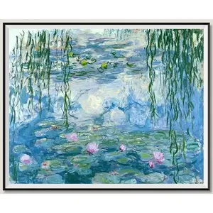 JIUMA Diamond Painting Kits Monet's Water Lily,5D Diamond Art Kits Full Drill Canvas Painting Gift for Adults,Home Decorative(30x40cm/12x16 inches