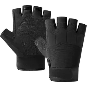 Fingerless Tactical Gloves Padded Lightweight Breathable for Rock Climbing Motorcycle Cycling Sailing Outdoor Sports