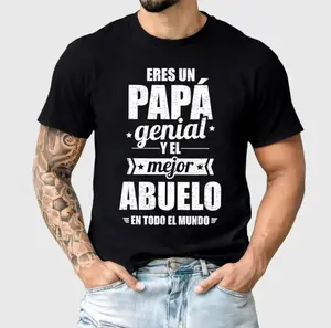 Eres Un Papá Genial y El Mejor Abuelo – Camiseta en Español para Papás y Abuelos, Regalo Original del Día del Padre, Funny Spanish Dad Grandpa Tee, Best Dad & Grandpa Ever Gift