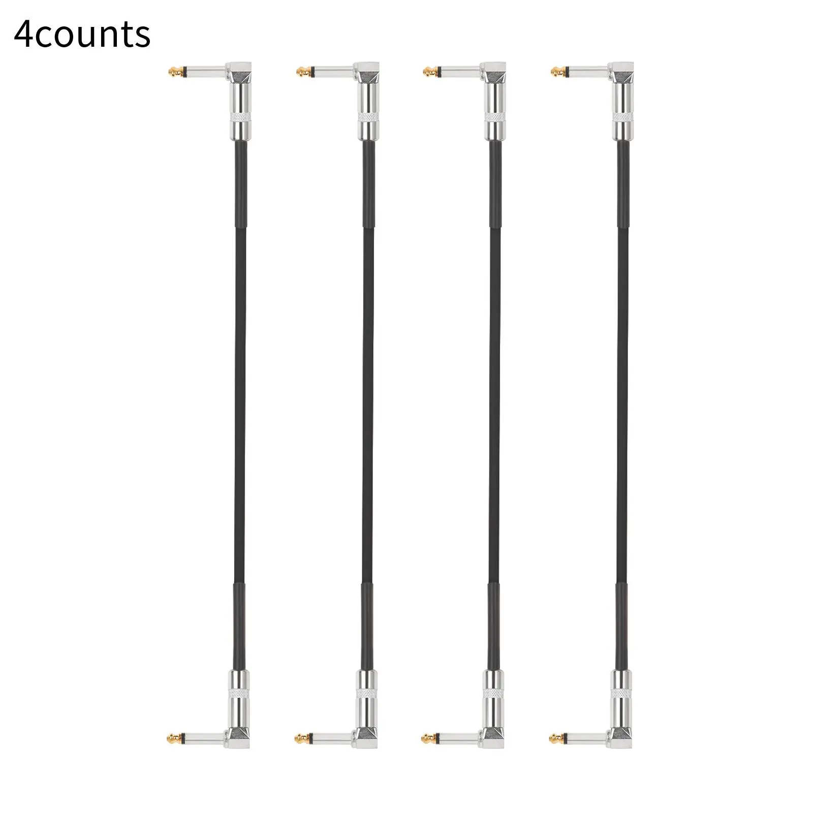 Guitar Effect Cable, 4 Counts Guitar Effect Connector Cable, Musical Instrument Cable, Music Accessories for Guitar, Bass, Keyboard, Drum