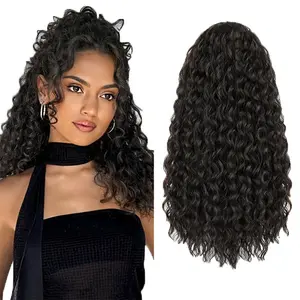 Estrella Hair【Live Only】Kinky Curly Ponytail One Bundle Extension Kinky Straight Drawstring Human Hair Clip In 150% Density Real Brazilian Virgin Human Hair For Black Women Pieces Natural Black (16~26 inch)