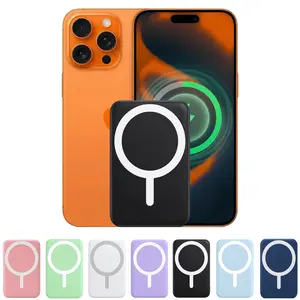 power bank portable charger power bank power bank charger magnetic power bank 5000mAh Magnetic Power Bank MagSafe Wireless Fast Charger for iPhone 12–17 Pro/Pro Max, Compact Portable Battery Pack lithium ion travel essential usb type ac plug