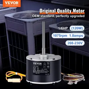 VEVOR Condenser Fan Motor OGD1016, 1/6 HP 208-230V Condenser Fan Motor 1075RPM, OEM Standard Upgraded Replacement Condenser Motor Reversible Rotating, Explosion-proof CBB65 5F/370V Capacitor