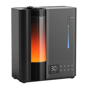 8L Humidifiers for Bedroom Warm & Cool Mist for Large Room Home Top Fill Ultrasonic Humidifier with Humidity Sensor Essential Oil 65H Runtime Quiet for Baby Plants Fast Relief