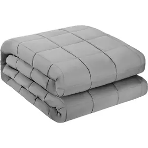 VEVOR Weighted Blanket 60 x 80 inch - Queen Size, 25 lbs Heavy Blanket with Cooling Glass Beads, Soft & Breathable for All-Season Use, Suitable for Adults 250–310 lbs, Ideal Gift Choice (Grey)