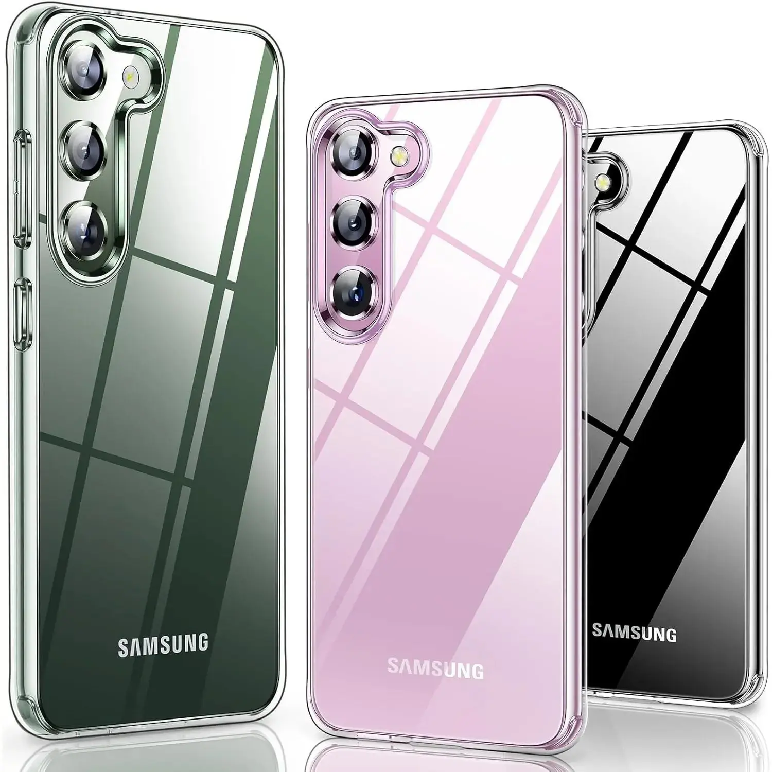 Entronix Clear Case for Galaxy A14, Crystal Clear Transparent Bumper Cover Cellphone Smartphone Dustproof Handle