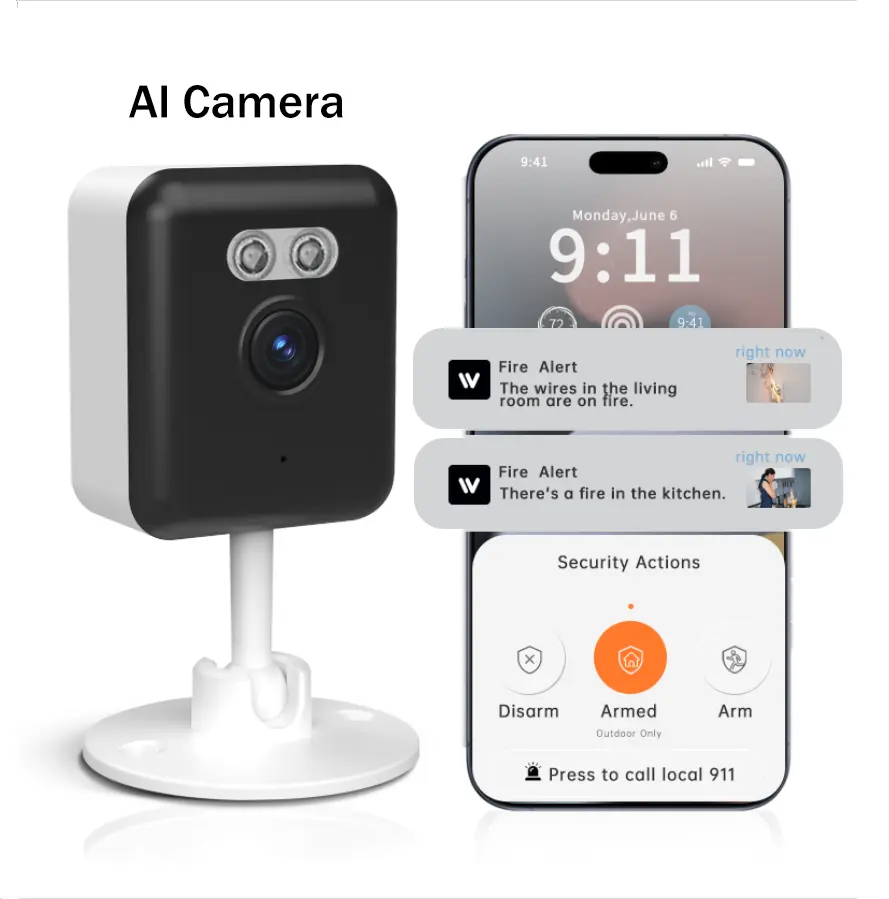 3MP AI Mini Security  Indoor 360° Camera  2.4G/5G WiFi cameras for home WiFi Security Camera for Baby & Pet Monitor