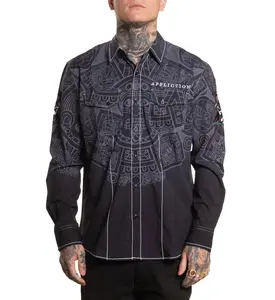 Affliction Men's Button Down Long Sleeve Shirt El Dorado