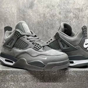 Solid Dark Grey Lifestyle Trainers | Ventilated Mesh Panel & Soft Suede Surface | Impact Buffering Cushion Insole | Wear Resistant Traction Outsole | Suitable for Office Commuting, Gym Workout & Casual Daily Wear