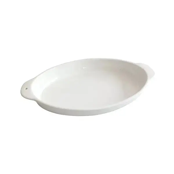 Nora Fleming Pinstripe Oval Baker Platter - Dishwasher-Safe, Oven-Safe Modern Ceramic Dessert Display Plate, Kitchen Tableware Serving Piece, Dishwasher Safe Tableware