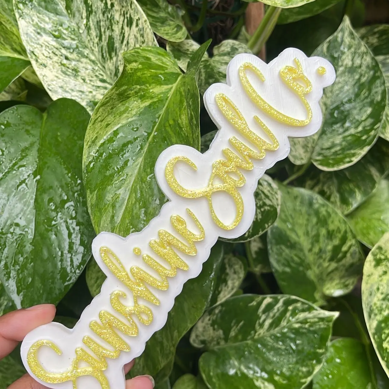 Social Media Watermark - White and Yellow