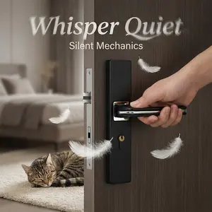 Obsidian Guardian Matte Dual Bolt Entry Door Lock, Extreme Quiet Anti-Blast, Modern Minimalist Home Security Upgrade