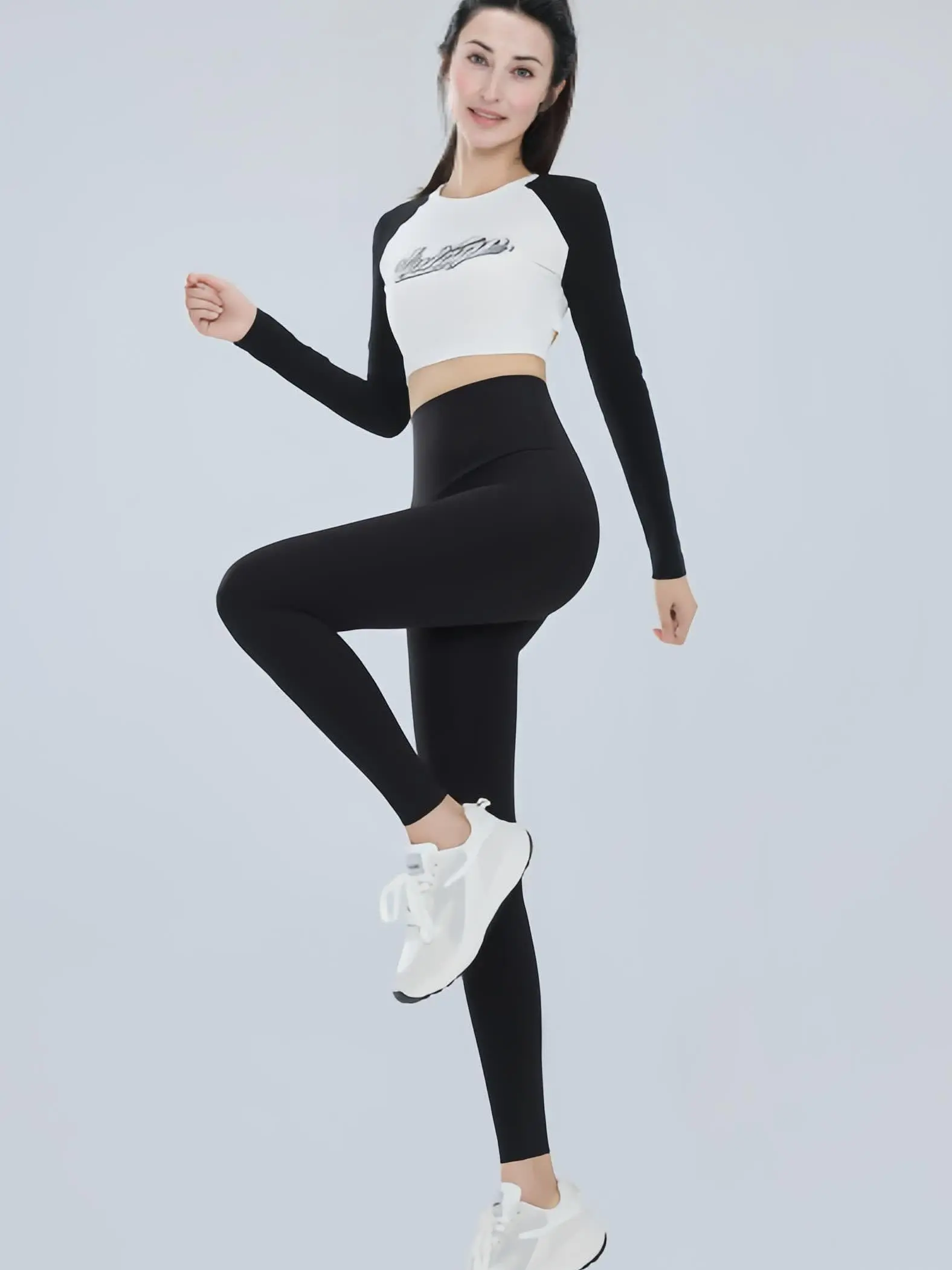 Spring Summer Women's High-Waisted Shark Pants with Belt-Cinching Hip-Lifting Yoga Fitness Leggings for All-Season Outer Wear