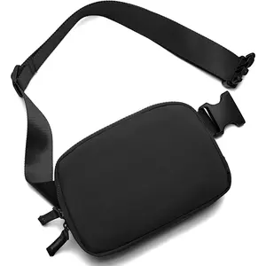 Belt Bag for Women Two-Way Zipper Fanny Pack Crossbody Bags for Women Fashion  Packs Cross  Fanny Pack with Adjustable Strap Gifts for Teen Girls (Black)
