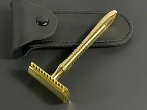 Gold Double Edge Safety Razor + Blades | Leg Under Arm Shaving Safety For Women