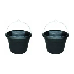Farm Innovators FB 80R Rubber 3 Gallon Flat Back Heated Bucket 70 Watt (2 Pack)