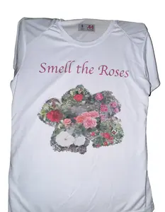 J&A Farm Smell the Roses Custom Floral Shirt - 100% Polyester Women's Tops - Chic & Elegance - Lightweight Breathable women printed tee