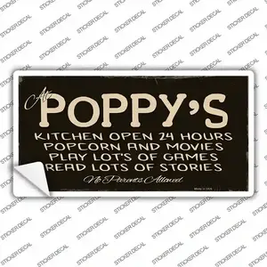 At Poppys Novelty Sticker Decal