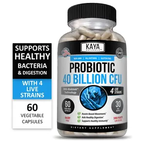 1 Pack Probiotic 40 Billion CFU 60ct Digestive Gut Immune Health Gas & Bloating Relief