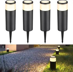 LEONLITE Low Voltage Aluminum Landscape Path Lighting (3000K/4000K/5CCT), Pack of 4