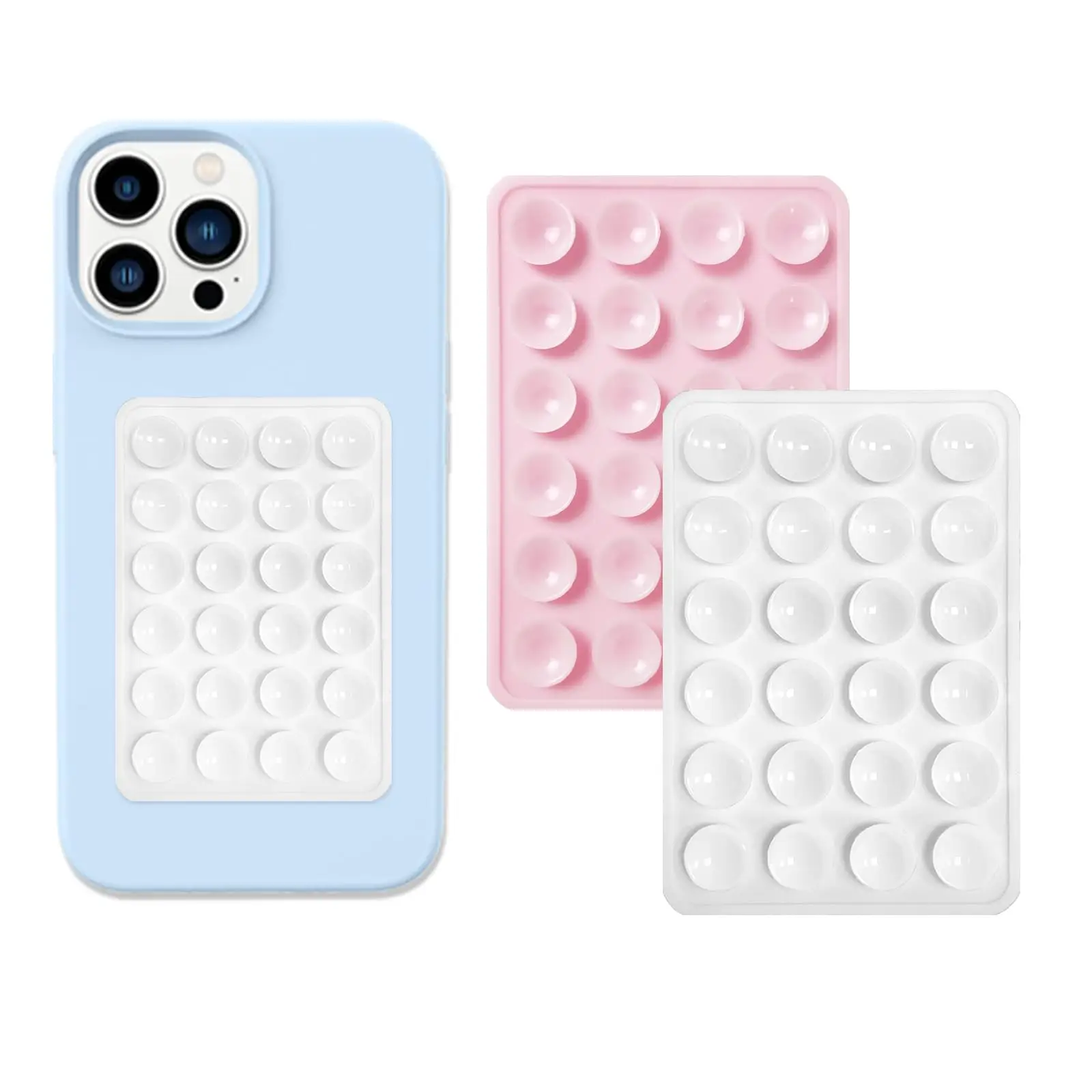 Silicone Suction Phone Case Mount, Sticky Mobile Phone Stand, Hands-Free Phone Holder, Phone Accessories for Selfies and Videos, Suction Cup Phone Sta