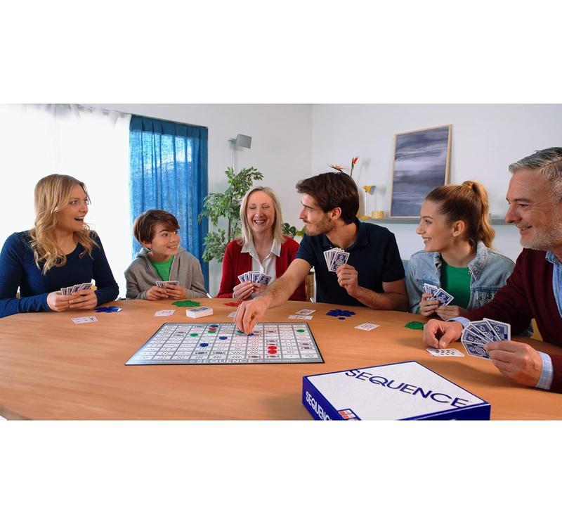 SEQUENCE- Original SEQUENCE Game with Folding Board, Cards and Chips by Jax ( Packaging may Vary ) White, 10.3" x 8.1" x 2.31"