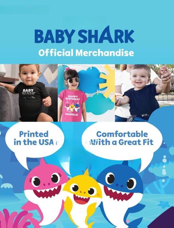 Tstars 3rd Birthday Baby Shark Shirt 3 Year Old Birthday Boy Girl Toddler Kids T-Shirt Funny Graphic Tee
