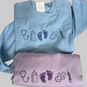 Nicu pediatric nurse RN Aesthetic Comfort Sweatshirt Casual Crew Neck Casual Comfortable Casual Wear - Cute, Tops, Hoodie