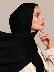 Women's Soft Jersey Hijab, Classic Long Shawl Wrap & Headscarf, Suitable for All Occasions, Modesty, Modest Muslim Fashion Accessory