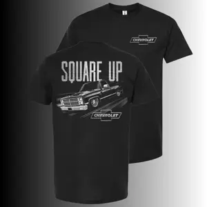 Square Up Lowered Chevrolet Square Body T-Shirt, 2 Sides, Bagged C10 Classic Pickup Graphic Tee