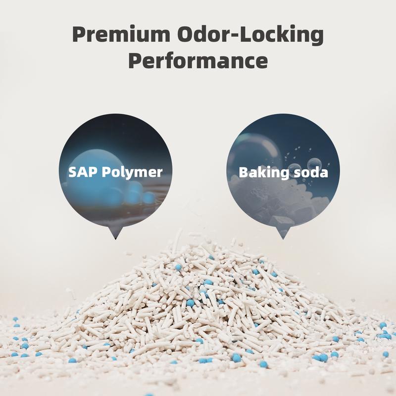 ZuttoNyan 4-in-1 Cassava Mixed Cat Litter,Strong Clumping,Non-stick bottom,Non-stick scoop,Rich in Natural lngredients Healthy Cat Litter