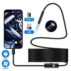 3 in 1 USB Endoscope for OTG Android Phone 7mm Borescope Inspection for PC Mac/Book Snake Camera For Pipeline