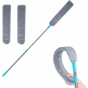 Retractable Gap Dust Cleaner Under Appliance Microfiber Duster Dust Brush with Extension Pole (36 to 49 inc0hes) Cleaning Duster for Bed High