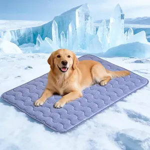 Dog Cooling Mat, Double-Sided Cooling Pet Pad, 39" x 28" Arc-Chill Cool Fiber & Q-MAX>0.45, Soft Breathable Pet Bed for Couch, Crate & Car, Foldable & Washable Summer Pet Blanket - L