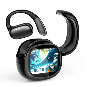 HTC NE58 OWS Bluetooth 6.0 Headphones LED Touchscreen, Hi-Fi Sound & HD Calls - Great for International Trips, Remote Work, Music Listening & Office Meetings