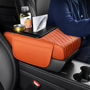 Car Center Console Armrest Pad, Multifunctional 4 in 1 Car Center Console Armrest Pad, Car Storage Bag, Car Interior Accessories for Stowing & Tidying, Car Console Organizer