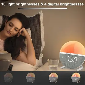 Large Sunrise Alarm Clock for Heavy Sleepers, Bedroom Wake-Up Light with Snooze, Sleep Timer, 11 Brightness Levels, 12/24h, Easy to Use, Great Gift for Teens & Adults, Bedroom Nightstand Essential, Dorm Room Decor, Night Light for Kids nature Simulation