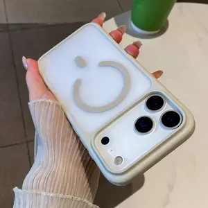 Acrylic Magnetic Clear Phone Case for iPhone & Samsung Compatible with MagSafe Wireless Charging Full Body Drop Proof Design Slim Hard