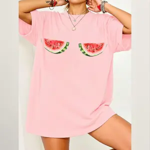 Watermelon shirt, Melon baby tee, Summer Shirt for Women, Fruit Print Shirt