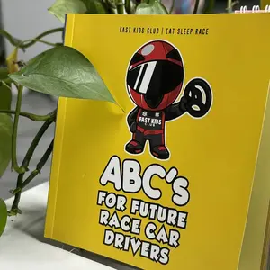 Future Racecar Driver Alphabet Book, Durable Cardboard Learning Cards, Car Theme, Educational Toy for Kids, Perfect Gift Idea