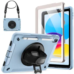 Case for iPad (A.16) 11th/10th Generation (2025/2022) with Screen Protector, Case for iPad